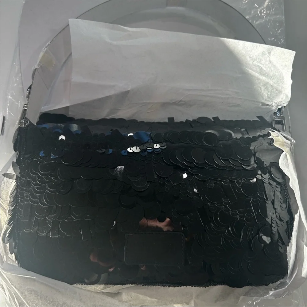 NWT • STAUD Timmy bag in black sequin - Picture 6 of 11